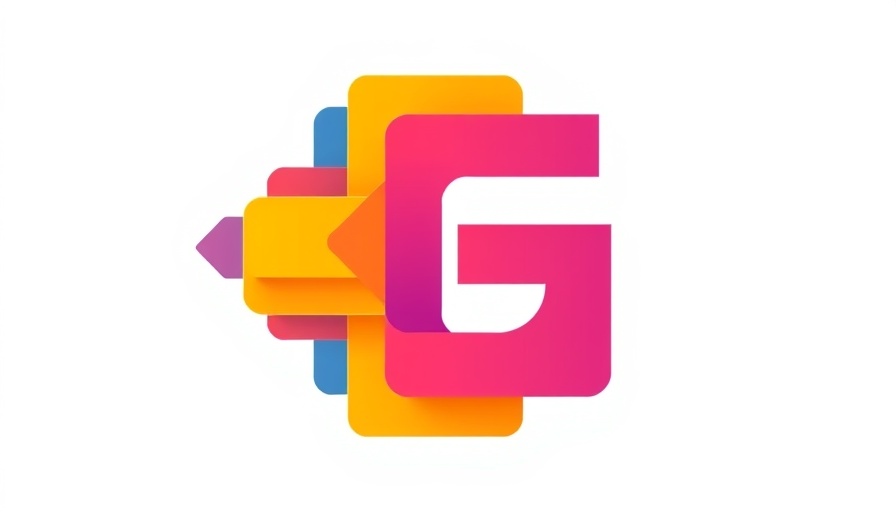Colorful digital logo representing tech and innovation
