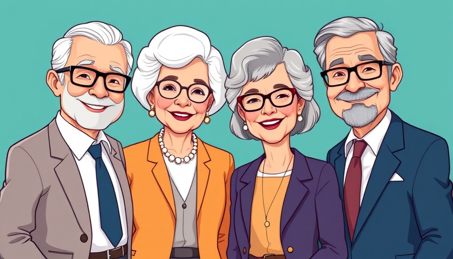 Cartoon of confident older adults highlighting highest-paying jobs.