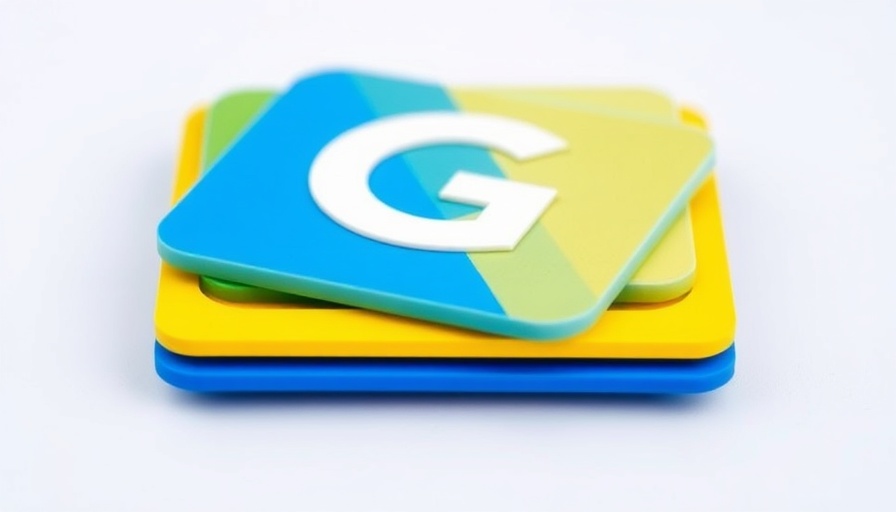 Colorful Google News digital icon on a minimalistic background.