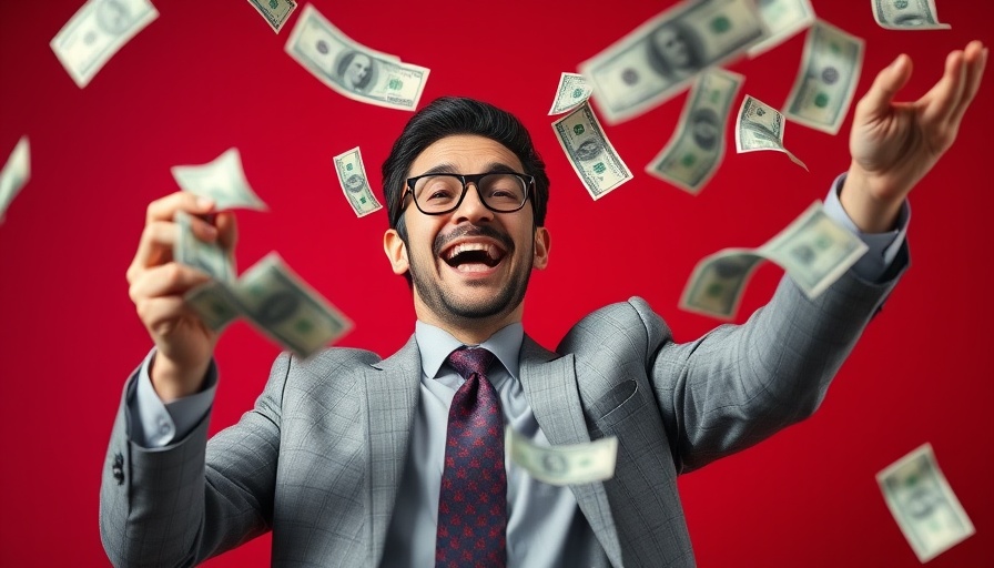 Businessman tossing money, illustrating billionaires pay taxes like upper-middle class.