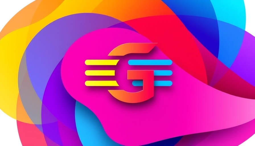 Colorful digital icon resembling a stylized G, logo design