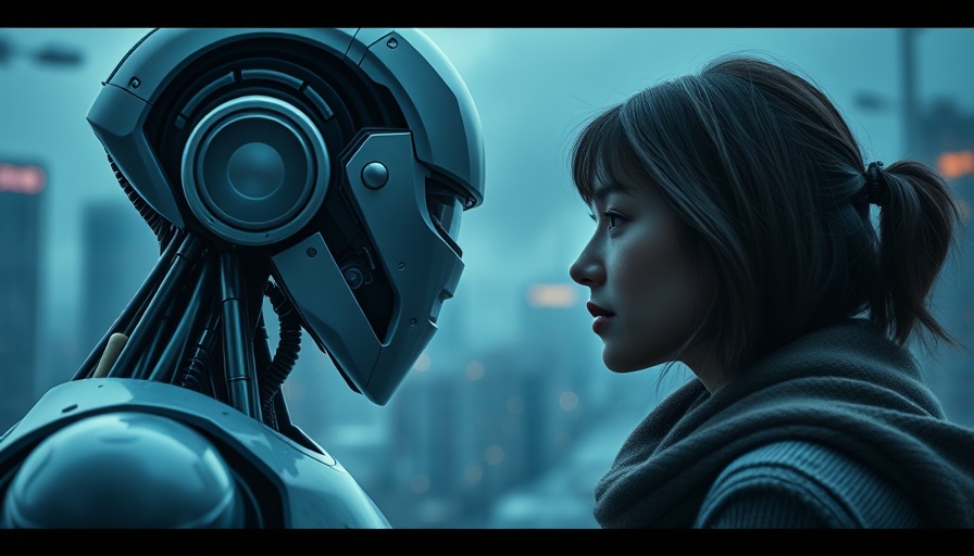 AI job cuts concept with humanoid robot and woman face to face