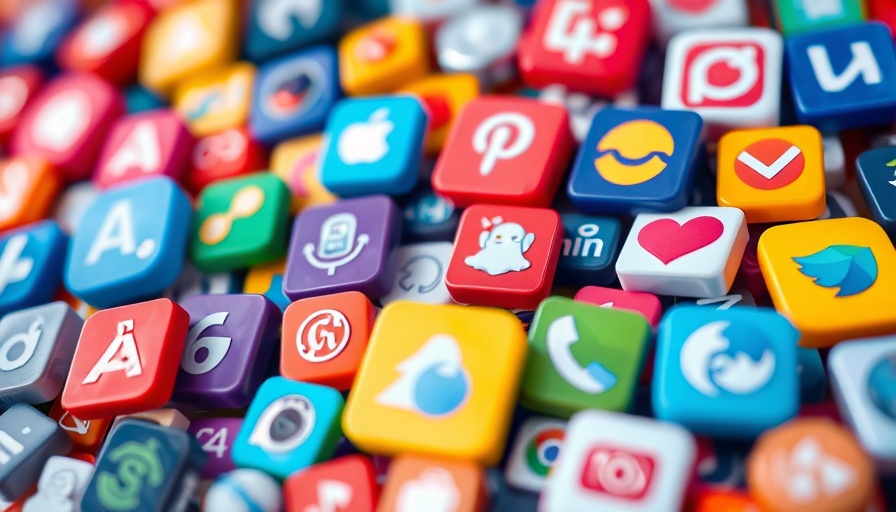 Colorful digital app icons for digital practices in home improvement