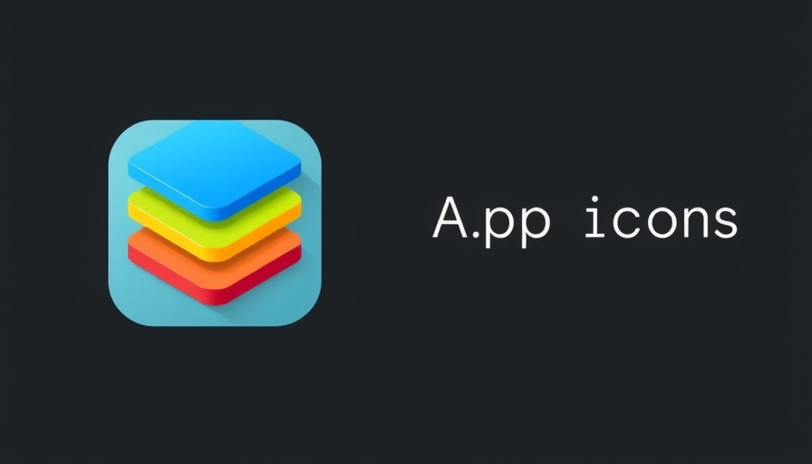 Modern app icon design with colorful layers.