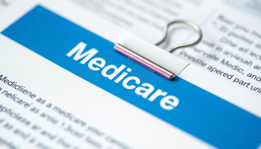 Close-up view of a Medicare document focused on text.