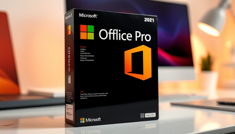 Microsoft Office Pro 2021 box displayed on a desk.