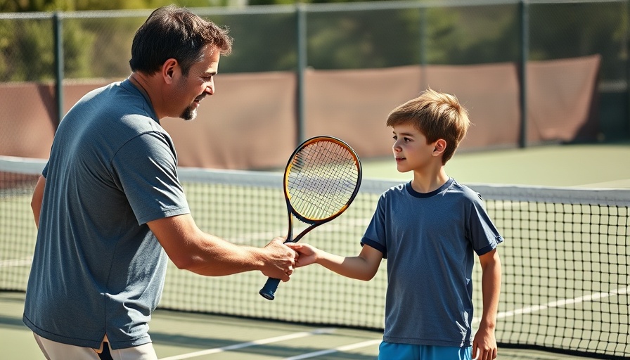 Coach gives paddle to young player on court, cheapest paddle demo.