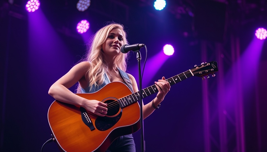 Blonde musician performing at Austin weekend events.