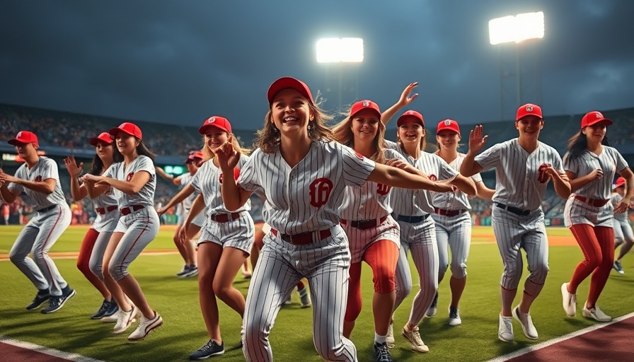 Country Girl Twerk Line Dance on baseball field with dancers in uniform.