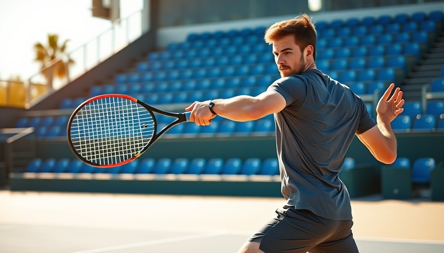 Tennis player practicing backhand control technique on court.