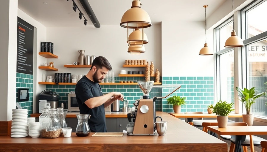 Modern exclusive dining in Austin cafe with a barista.