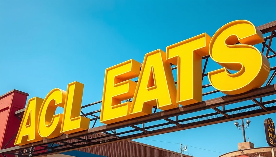 ACL Eats sign showcasing dining in Austin.