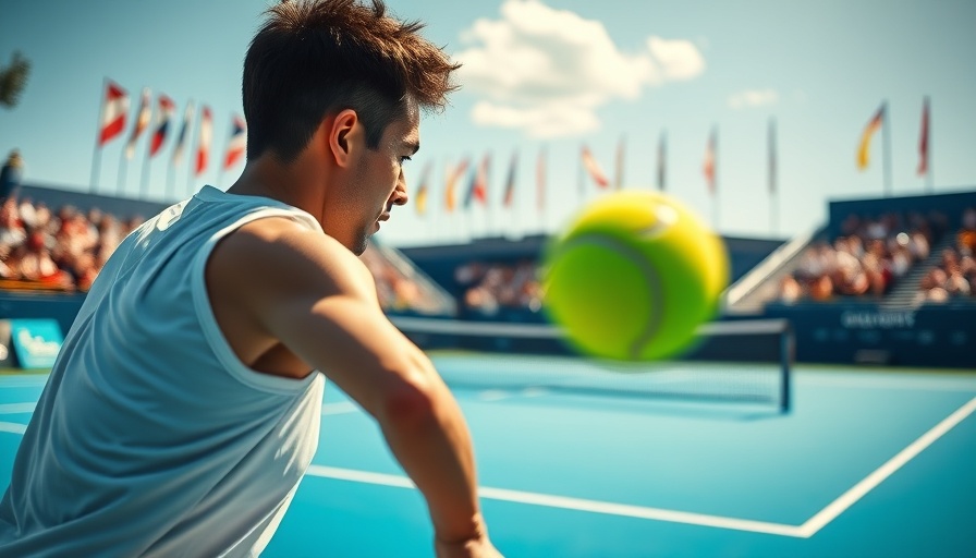 Focused athlete in action on blue tennis court exchanging volleys, showcasing Emotional Dynamics in Tennis.