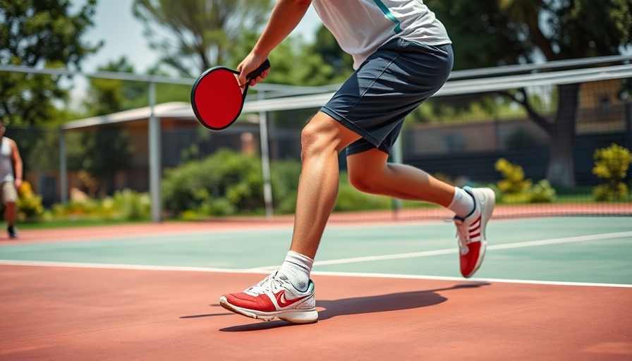 Athletic player mastering footwork in pickleball court, expert movement.