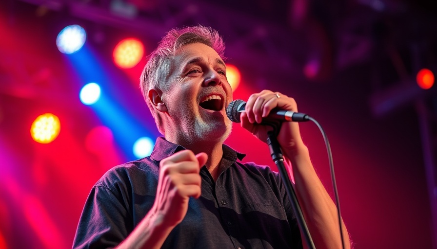 Supporting local musicians in Austin: passionate singer on stage.