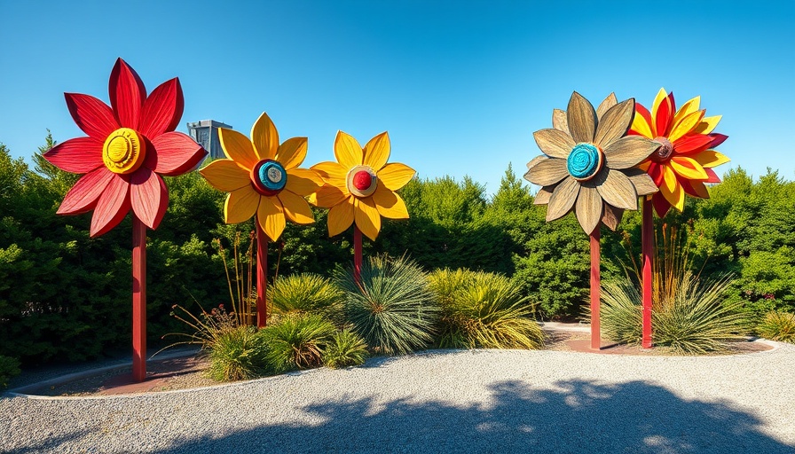 Fortlandia exhibit Austin with colorful wooden structures outdoors.