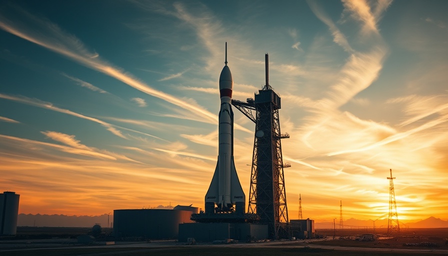 SpaceX Starship at sunrise, preparing for test flight.