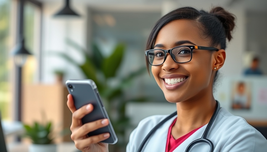 Microsoft Dragon Copilot in healthcare, professional using digital device.