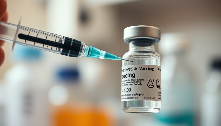 Close-up syringe injecting into vaccine vial, remove thimerosal from flu vaccines