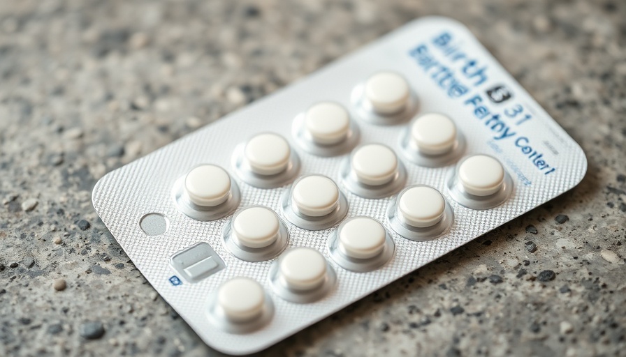 Over-the-counter birth control blister pack closeup.
