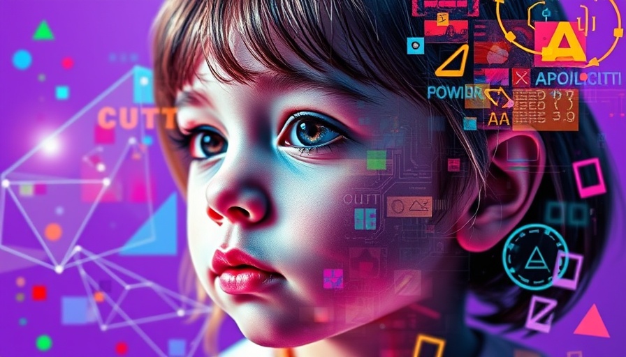 Abstract digital collage illustrating AI in detecting child abuse images.