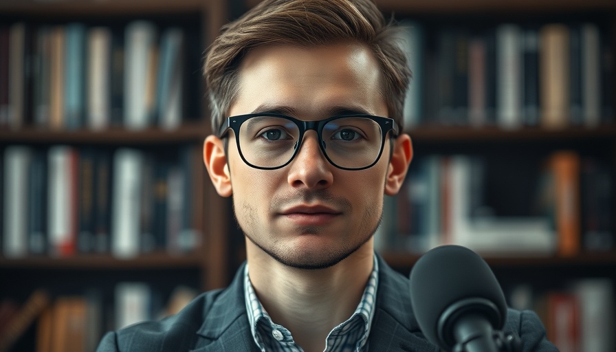 Science-based social media influencer on a podcast session.