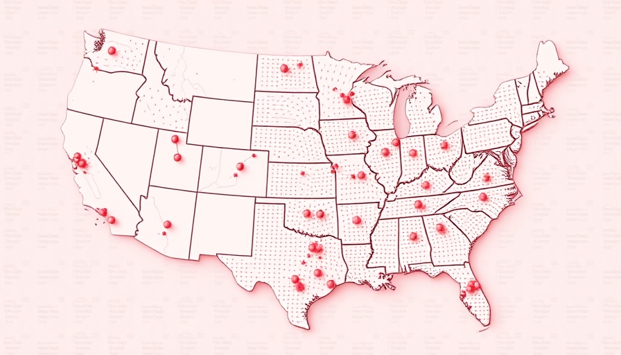 Infographic of U.S. map with home price forecasts data points