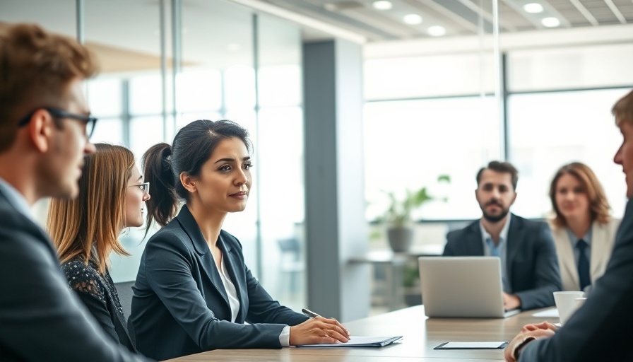 Core Traits of Effective Leaders: Businesswoman leading a meeting.