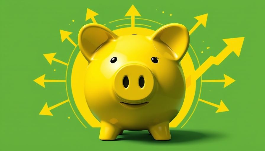 Abstract piggy bank in financial growth concept with arrows, Investing Guide