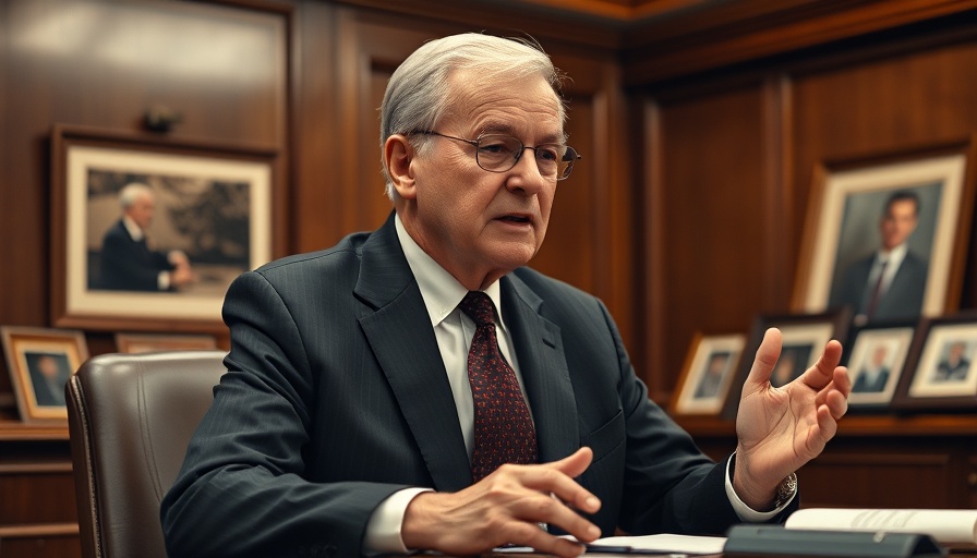 Older man at a desk discussing Sovereign Wealth Fund in office setting.