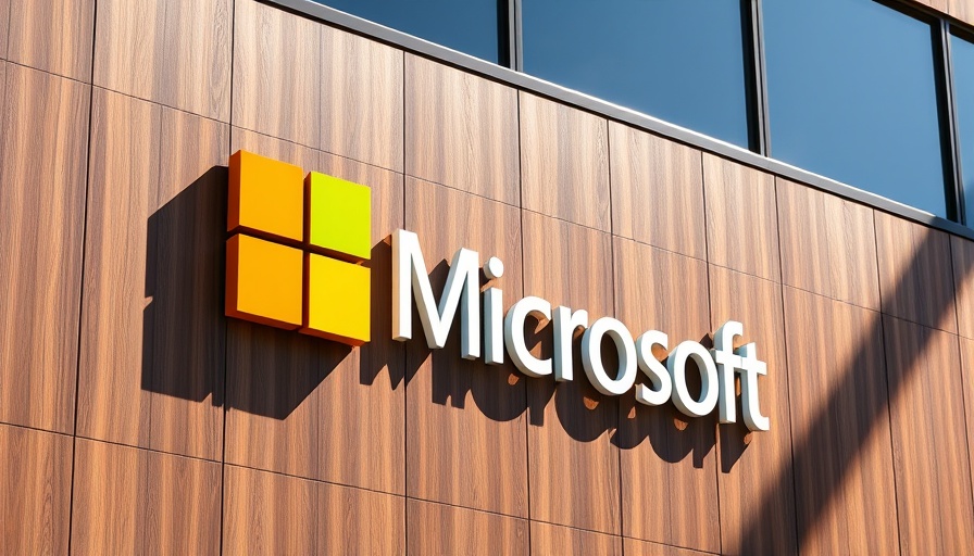 Microsoft logo on building facade highlighting critical thinking skills.