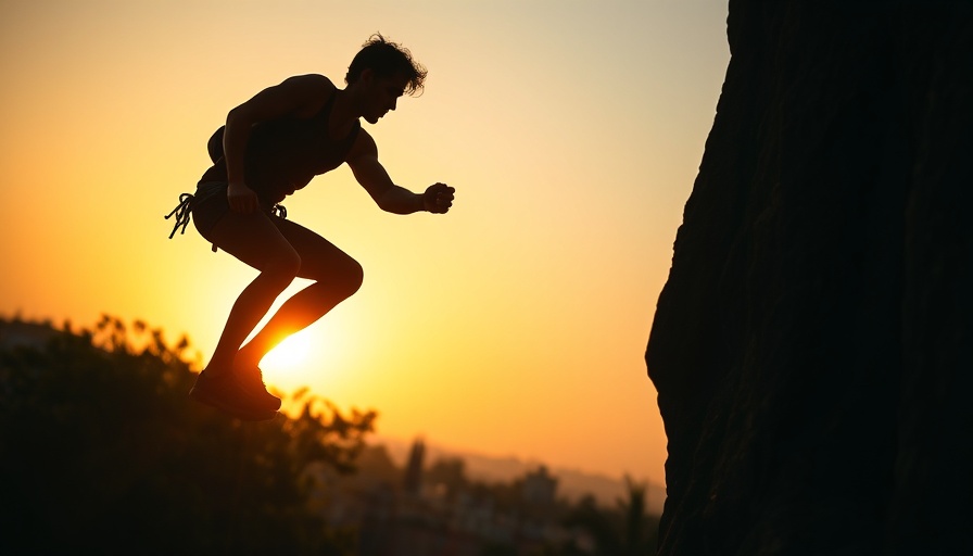 Silhouette climber scaling rock at sunset, symbolizing 2025 marketing agency trends.