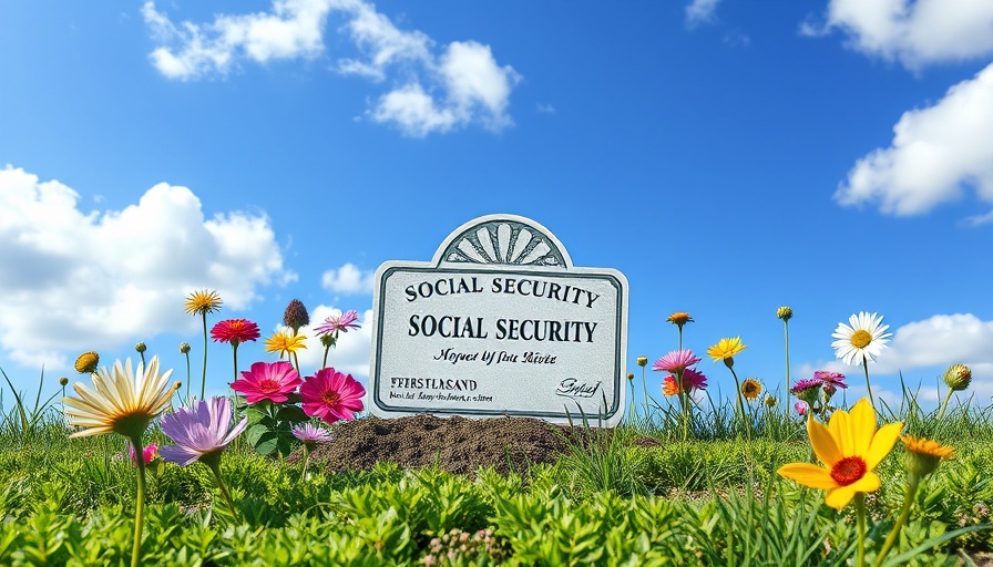 Social Security card concept with gravestone, symbolizing fraud claims.