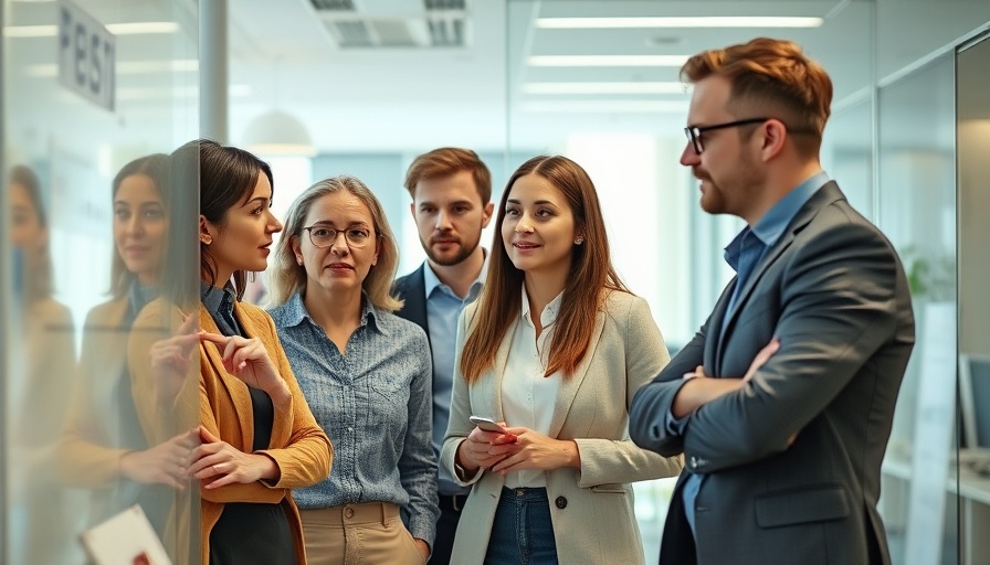 Professionals collaborating in an office on process innovation ISO 56001.