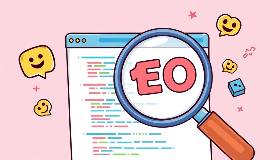 Illustration showcasing SEO strategies for small businesses with icons.