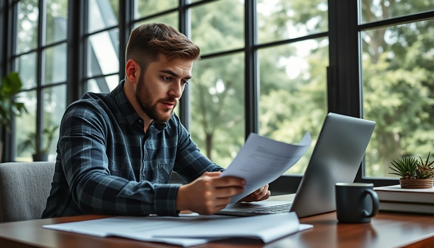 Man working on laptop to maximize tax savings for landlords, indoor setting.