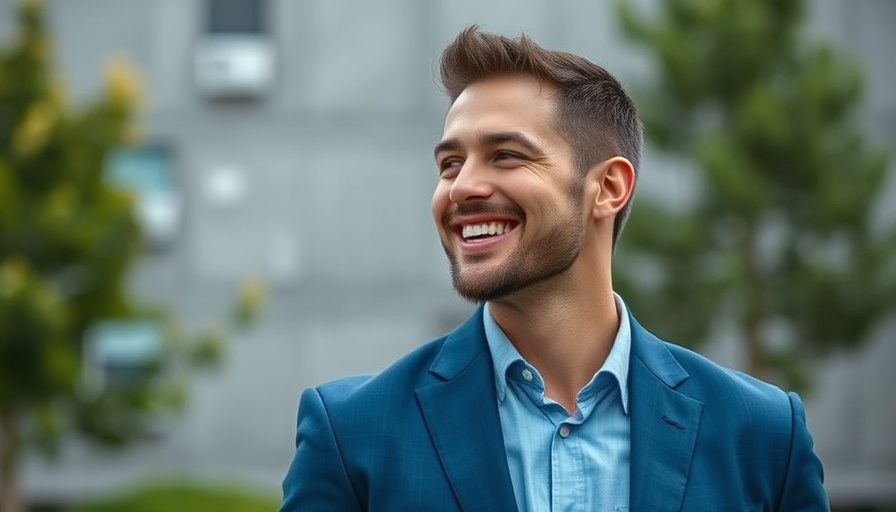 Person outdoors smiling in a suit, reviving Digg with AI content moderation concept.