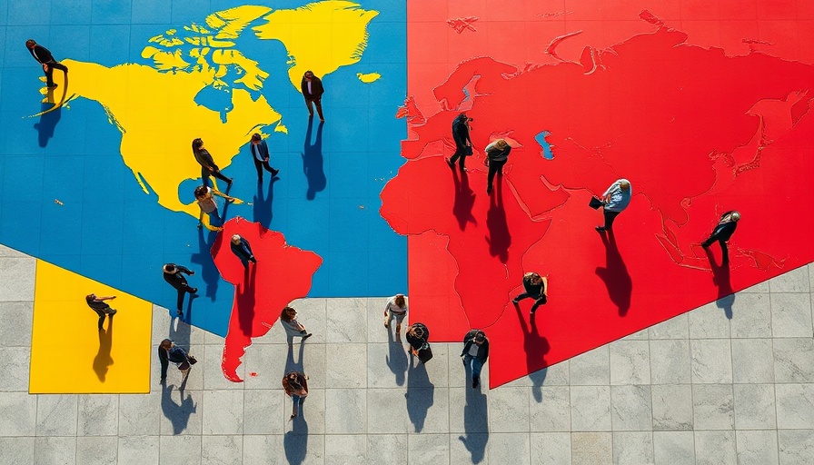 Abstract view of people symbolizing managing global teams.