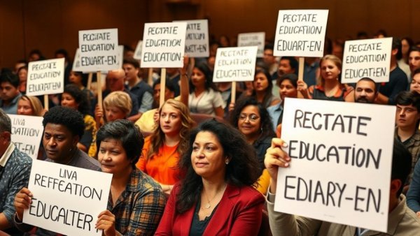 Group of people in meeting holding wage demands signs for Berkeley school district contract classified workers.
