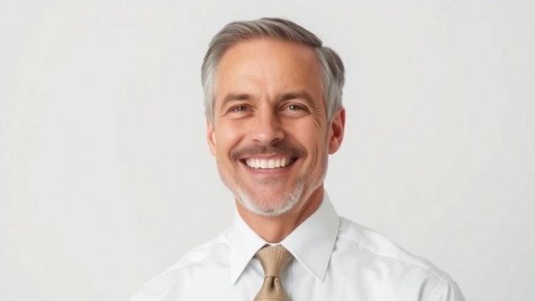 Smiling man in a white shirt and tie related to drone safety act.