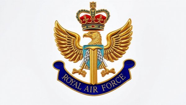 Royal Air Force emblem depicting an eagle, sword, and crown.