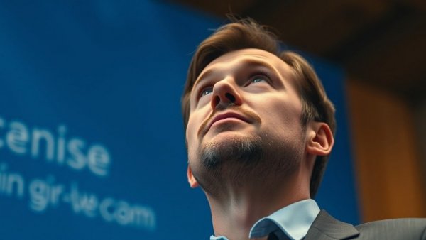 Thoughtful man at AI trial gazes upward during Musk vs. Altman.
