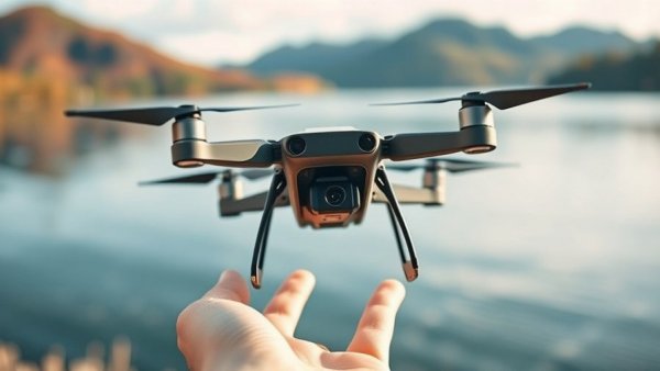 Drone Safety Day 2026 event with drone flying over lake.