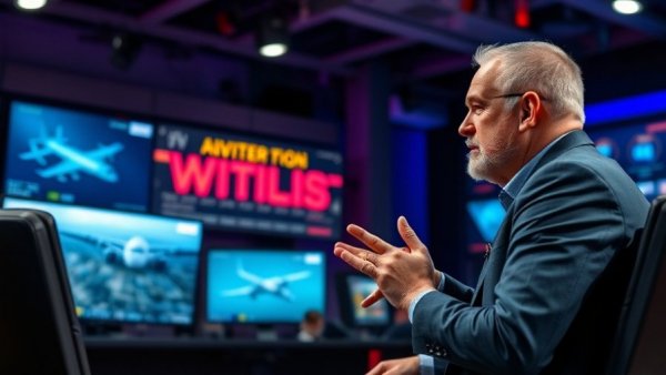 Host discussing FAA DETUR Program in studio news update.