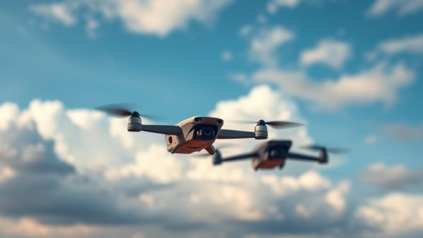 5-Inch Drone vs Whoop comparison under blue sky.