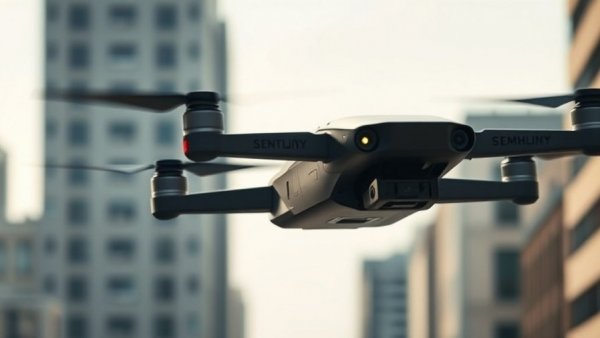 Small Unmanned Aircraft Systems drone flying against an urban background