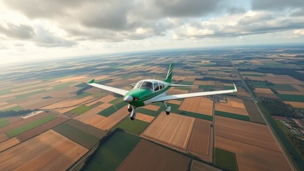 Aircraft demonstrating BVLOS Operations above vast farmland.