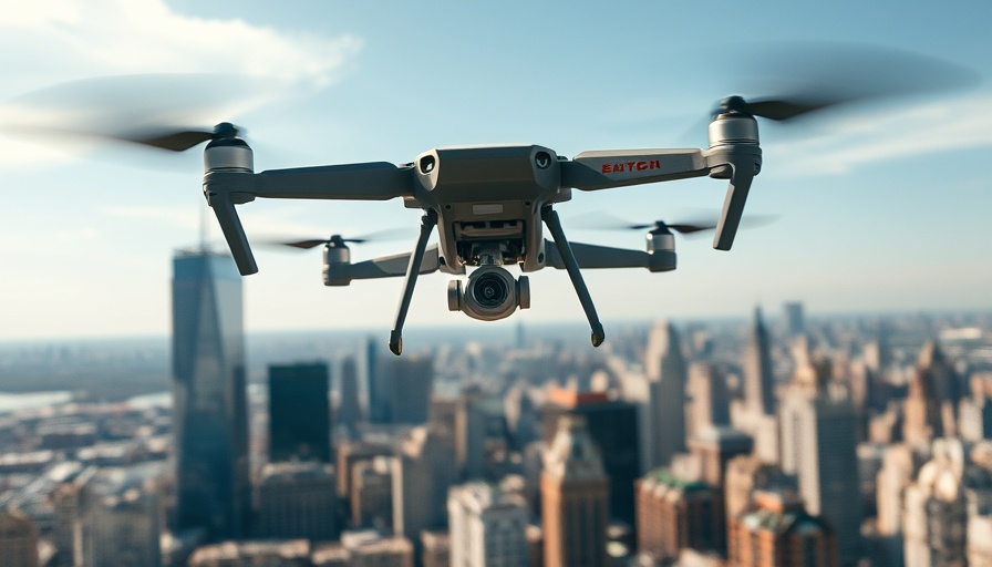 Drones as first responders over city emergency.