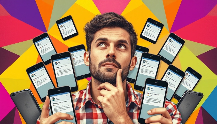 Impact of TikTok on restaurants: man with smartphones and notifications.
