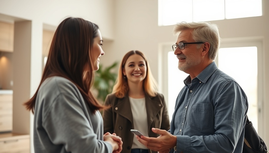 Real estate agent working with client in modern home
